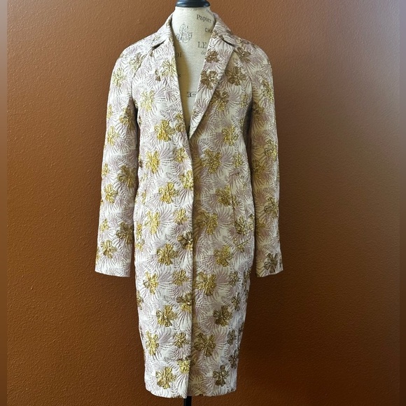 ASOS Metallic Floral Embroidered Slim Coat
Size 0 New With Tags! - Picture 4 of 13